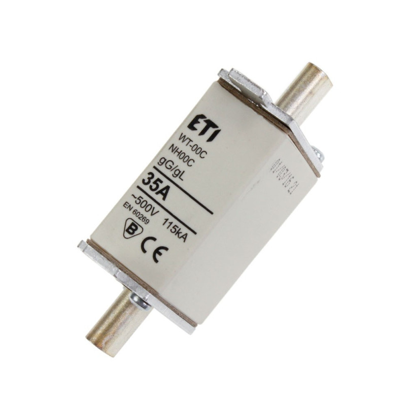 Bezpiecznik mocy WT-00 C 35A gL/gG 004111439 Eti Bezpiecznik mocy WT-00 C 35A gL/gG 004111439 Eti