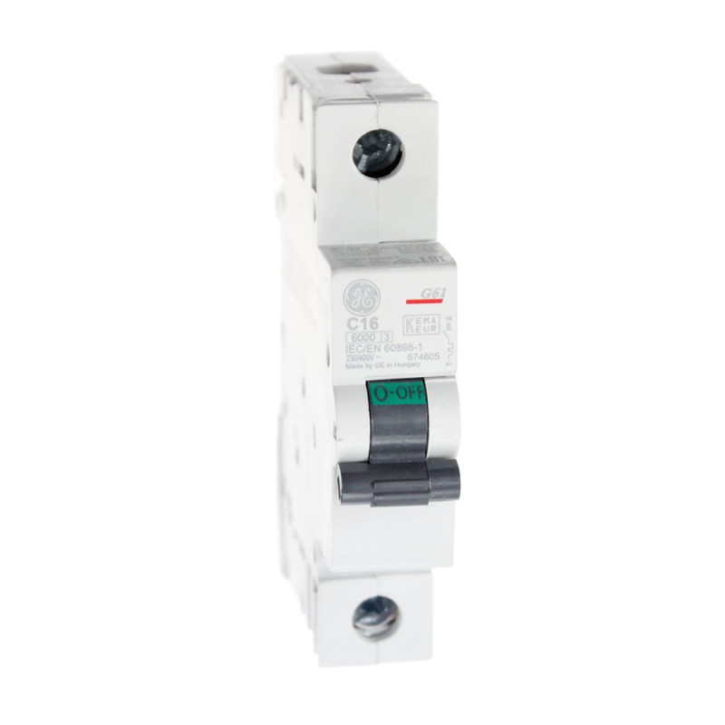 Wyłącznik nadprądowy C 16A 1P 6kA G61 674605 Redline GE Wyłącznik nadprądowy C 16A 1P 6kA G61 674605 Redline GE