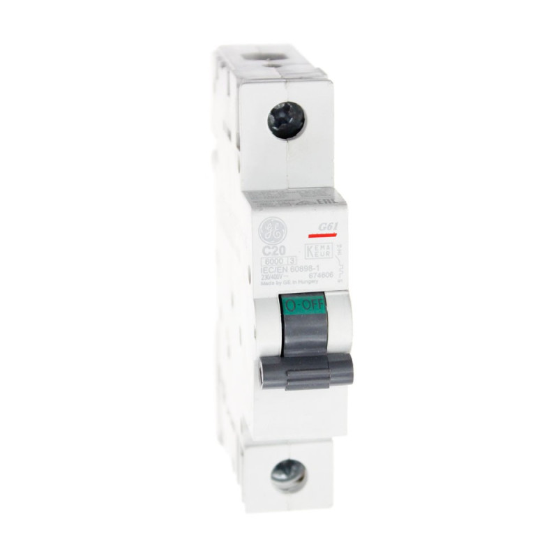 Wyłącznik nadprądowy C 20A 1P 6kA G61 674606 Redline GE Wyłącznik nadprądowy C 20A 1P 6kA G61 674606 Redline GE