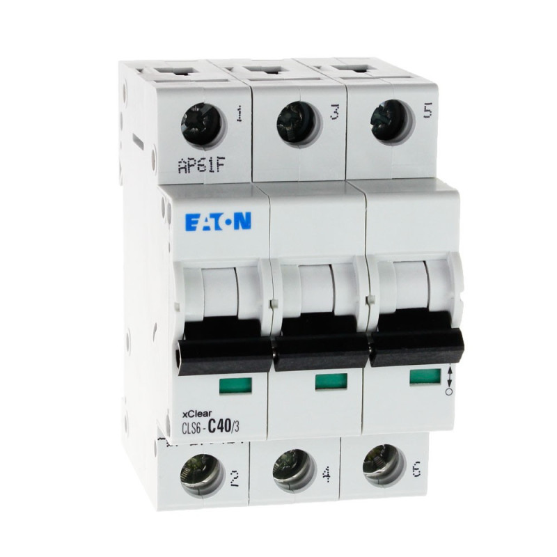 Wyłącznik nadprądowy 3P CLS6 C 40A 6kA AC 270424 Eaton Electric Wyłącznik nadprądowy 3P CLS6 C 40A 6kA AC 270424 Eaton Electric