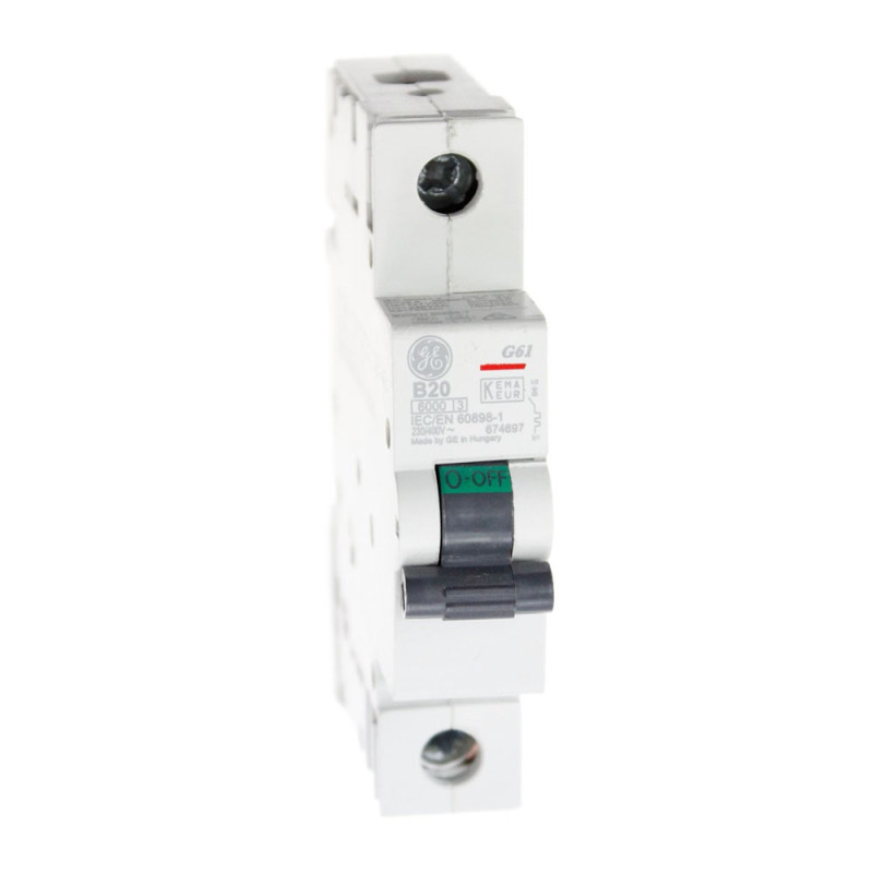 Wyłącznik nadprądowy B 20A 1P 6kA G61 674697 Redline GE Wyłącznik nadprądowy B 20A 1P 6kA G61 674697 Redline GE