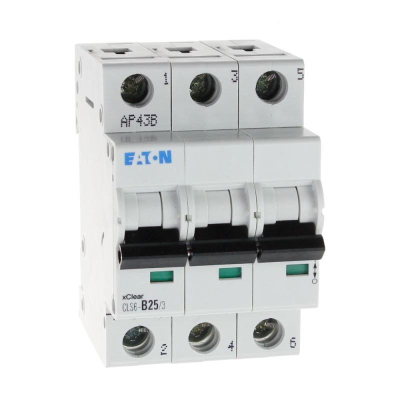Wyłącznik nadprądowy 3P CLS6 B 25A 6kA AC 270410 Eaton Electric Wyłącznik nadprądowy 3P CLS6 B 25A 6kA AC 270410 Eaton Electric