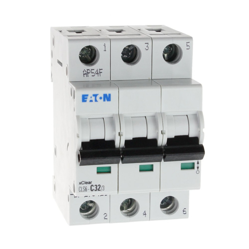 Wyłącznik nadprądowy 3P CLS6 C 32A 6kA AC 270423 Eaton Electric Wyłącznik nadprądowy 3P CLS6 C 32A 6kA AC 270423 Eaton Electric