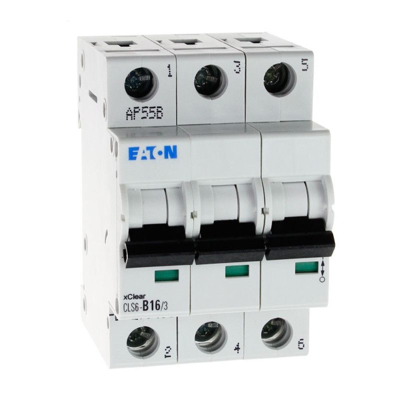 Wyłącznik nadprądowy 3P CLS6 B 16A 6kA AC 270408 Eaton Electric Wyłącznik nadprądowy 3P CLS6 B 16A 6kA AC 270408 Eaton Electric