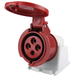Gniazdo siłowe n/t 32A 4P 400V IP44 23396 FAMATEL