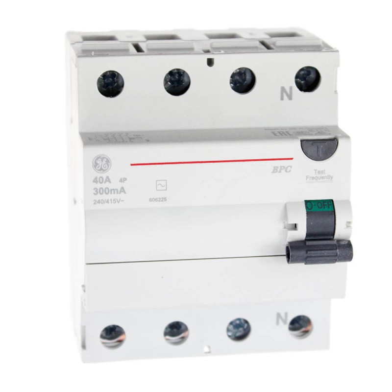Wyłącznik różnicowo-prądowy 40A 0,3A 4P BPC440/300 606225 Redline GE Wyłącznik różnicowo-prądowy 40A 0,3A 4P BPC440/300 606225 Redline GE