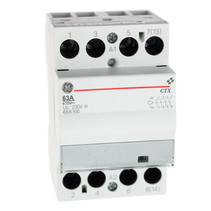 Stycznik modułowy CTX 63.40 4Z 4NO 63A 230V 666156 Redline GE Stycznik modułowy CTX 63.40 4Z 4NO 63A 230V 666156 Redline GE