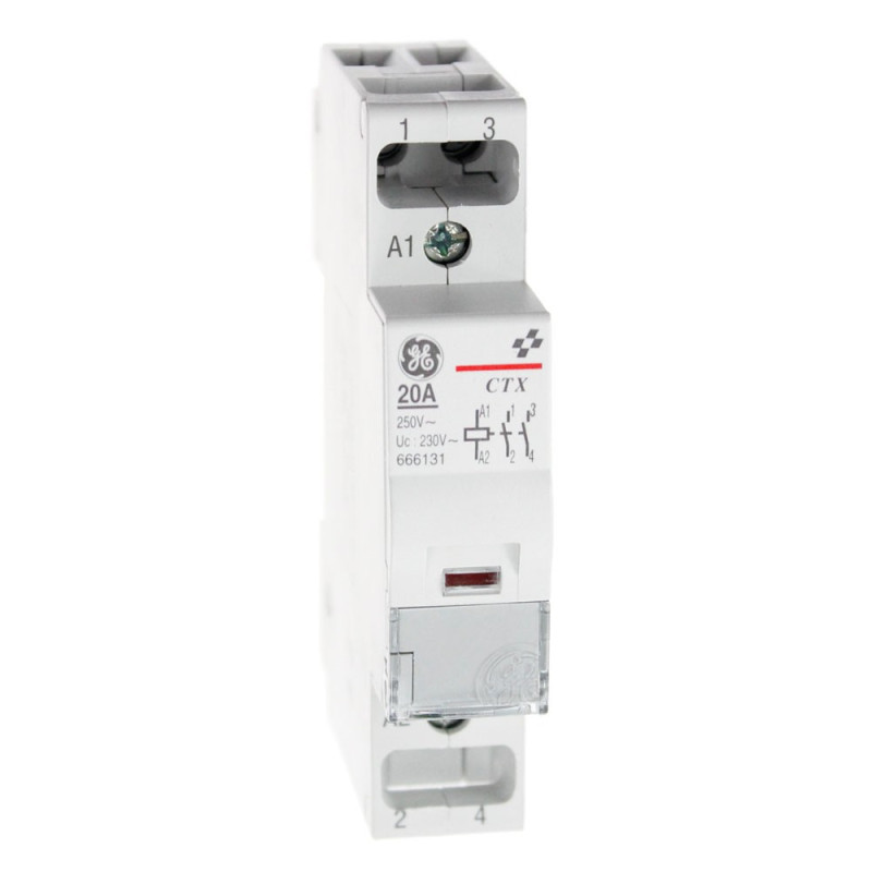 Stycznik modułowy CTX 20.20 2Z 2NO 20A 230V 666131 Redline GE Stycznik modułowy CTX 20.20 2Z 2NO 20A 230V 666131 Redline GE