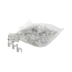 Uchwyt kablowy okrągły z gwoździem NFO-7 biały typu FLOP-7 (100 szt.) Next