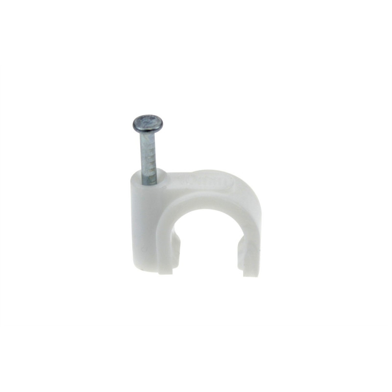 Uchwyt kablowy okrągły z gwoździem NFO-7 biały typu FLOP-7 (100 szt.) 3718604 Next