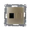 Gniazdo telefoniczne RJ12 pojedyncze złoty mat DT1.01/44 Kontakt Simon54