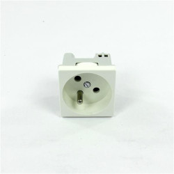 Gniazdo pojedyncze z uziemieniem 45mm K02/9 białe CONNECT Kontakt-Simon