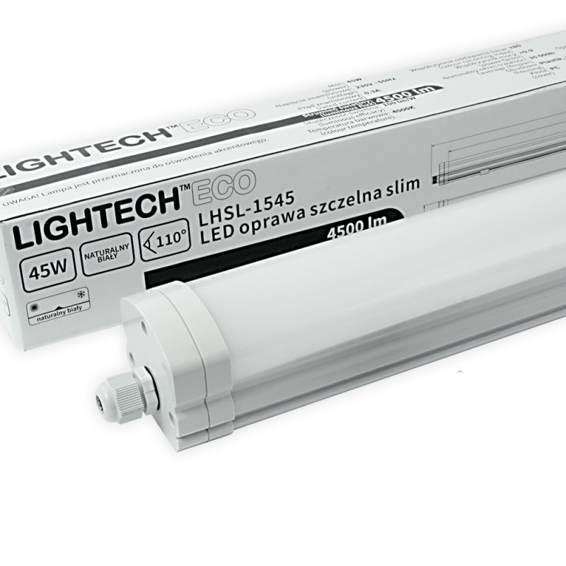 Oprawa szczelna LED Slim 45W 4500lm IP65 LHSL-1545 Lightech Oprawa szczelna LED Slim 45W 4500lm IP65 LHSL-1545 Lightech
