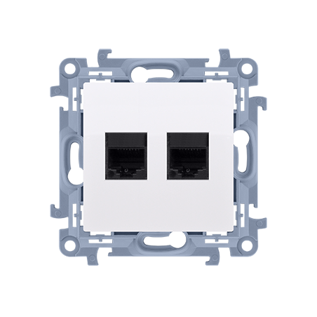Gniazdo komputerowe RJ45 podwójne białe C52.01/11 Kontakt Simon10