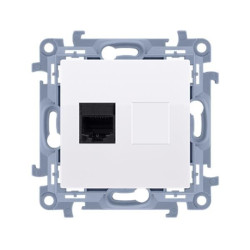 Gniazdo komputerowe RJ45 pojedyncze białe C61.01/11 Kontakt Simon10