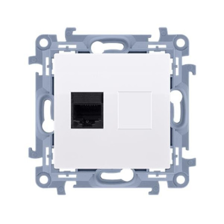 Gniazdo komputerowe RJ45 pojedyncze białe C61.01/11 Kontakt Simon10
