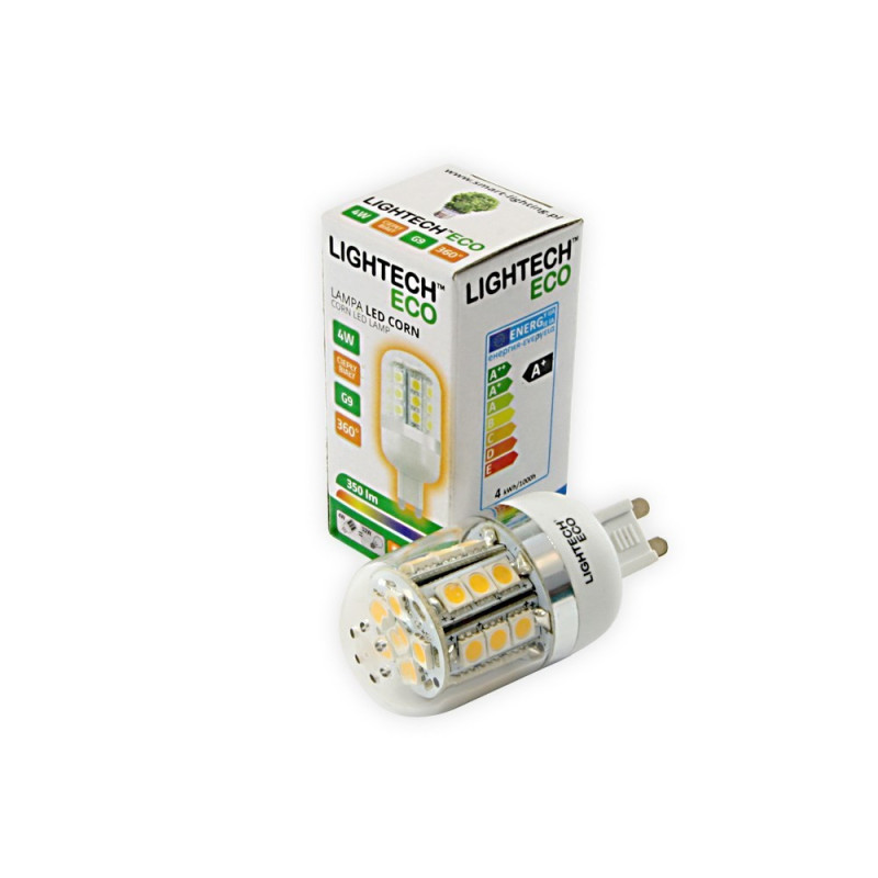 Żarówka LED CORN 4W 350lm G9 2700K 230V 27SMD5050 obudowa plastikowa Lightech Żarówka LED CORN 4W 350lm G9 2700K 230V 27SMD5050 obudowa plastikowa Lightech