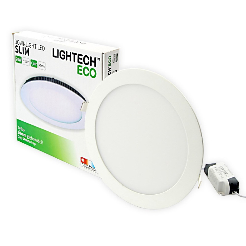 Oprawa LED downlight Slim 20W/1400lm 3000K WHITE Lightech Oprawa LED downlight Slim 20W/1400lm 3000K WHITE Lightech