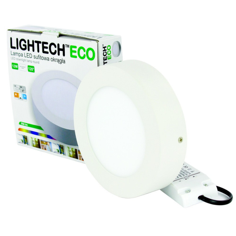 Oprawa LED downlight natynkowa okrągła 12W 950lm 4000K Lightech Oprawa LED downlight natynkowa okrągła 12W 950lm 4000K Lightech