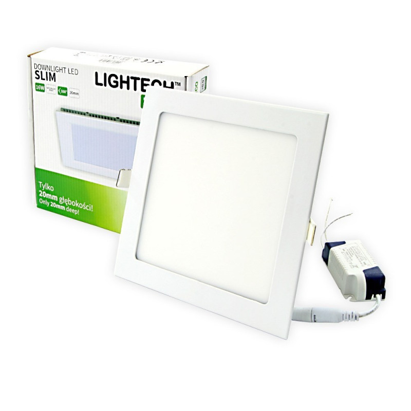 Oprawa LED downlight Slim 12W 4000K kwadrat WHITE Lightech Oprawa LED downlight Slim 12W 4000K kwadrat WHITE Lightech