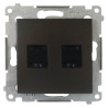 Gniazdo komputerowe RJ45 kat. 6 podwójne antracytowe D62.01/48 Kontakt Simon54