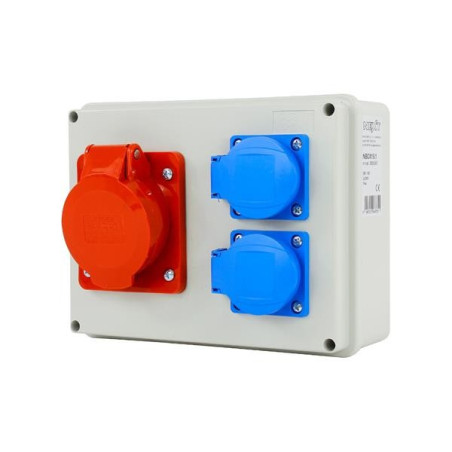 Rozdzielnica siłowa n/t 1x16A 5P 2x230V IP44 NBOX19.1 3605567 Next