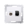 Gniazdo TV+RJ45 DASFRJ45.01/11 białe Kontakt Simon54