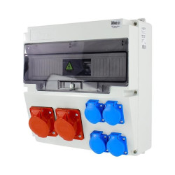 Rozdzielnica siłowa n/t 2x16A/5P + 4x230 IP44 NBOX-17M.2 NextELECTRO