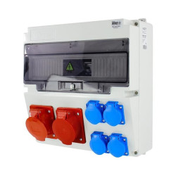 Rozdzielnica siłowa n/t 2x32A/5P + 4x230V IP44 NBOX-17M.3 Next