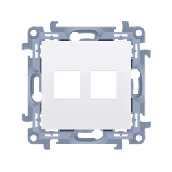 Pokrywa gniazd RJ45/RJ12 na Keystone płaska biała CKP2.01/11 Kontakt Simon10