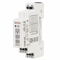 Przekaźnik elektromagnetyczny 230V AC 2x8A PEM-02/230 Exta Zamel
