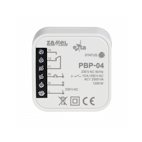 Przekaźnik bistabilny uniwersalny dopuszkowy 230V AC 10A PBP-04 Exta Zamel