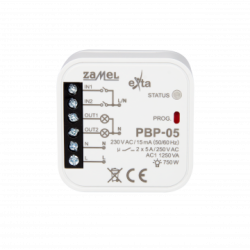 Przekaźnik bistabilny 2-kanałowy dopuszkowy 230V AC  PBP-05 Exta Zamel