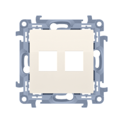 Pokrywa gniazd RJ45/RJ12 na Keystone płaska kremowa CKP2.01/41 Kontakt Simon10