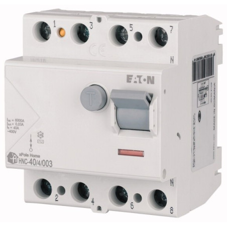 Wyłącznik różnicowoprądowy HNC-40/4/003 typ AC xPole Home 194694 Eaton