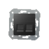 Pokrywa gniazda 2xRJ45 grafit 82006-38 Simon82 Kontakt-Simon