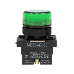 Lampka sterownicza sygnalizacyjna LED 230V zielona fi22 MBZ6-EV63 2818508 Next