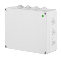 Puszka natynkowa hermetyczna IP55 342x282x165 szara z dławicami Industrial 2724-02 Elektro-Plast