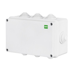 Puszka natynkowa hermetyczna IP55 198x139x82 szara z dławicami Industrial 2707-02 Elektro-Plast