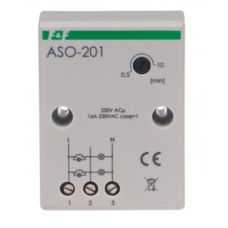 Automat schodowy natynkowy 16A 230V ASO-201 F&F
