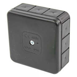 Puszka n/t IP55 85x85x37 czarna VP-31 031-05 ViPlast