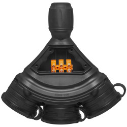 Rozgałęźnik gumowy IP54 GN-X3/54 czarny W-01158 EXTREM Plastrol Rozgałęźnik gumowy IP54 GN-X3/54 czarny W-01158 EXTREM Plastrol