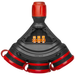 Rozgałęźnik gumowy IP54 GN-X3/54 czarno-czerwony W-01156 EXTREM Plastrol Rozgałęźnik gumowy IP54 GN-X3/54 czarno-czerwony W-01156 EXTREM Plastrol