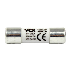 Wkładka bezpiecznikowa gPV 10x38 25A DC fotowoltaika VCX