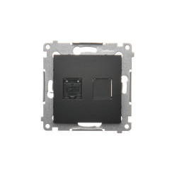 Gniazdo komputerowe 1xRJ45 kat. 6 czarny mat D61.01/49 Kontakt-Simon 54