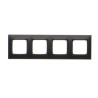 Ramka poczwórna DR4/49 czarny mat Kontakt-Simon 54