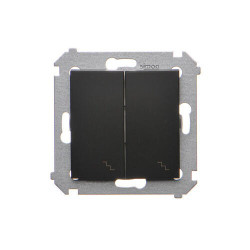 Łącznik schodowy podwójny podświetlany czarny mat DW6/2L.01/49 Kontakt Simon54