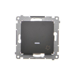 Przycisk dzwonkowy podświetlany LED czarny mat DD1L.01/49 Kontakt-Simon 54