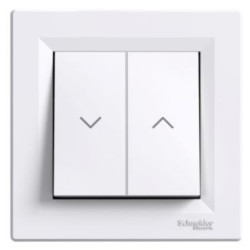 Przycisk żaluzjowy EPH1300121 z ramką biały ASFORA Schneider Electric