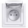 Gniazdo pojedyncze IP44 p/t z ramką białe EPH2800621 ASFORA Schneider Electric